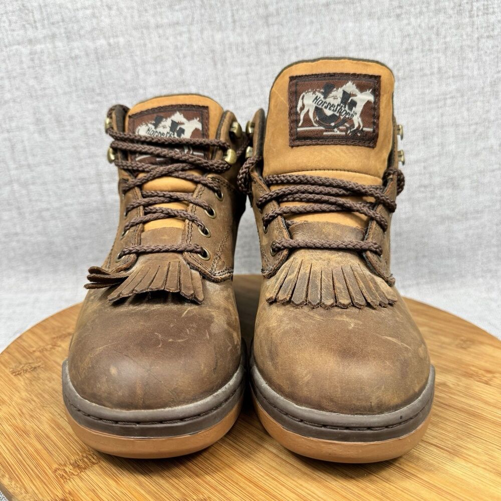 Roper Horseshoe Kiltie Boots Women's 9 Leather Work Riding - Picture 3 of 9